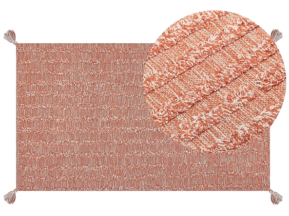 Dywan bawełniany 80 x 150 cm pomarańczowy MUGLA, 231417