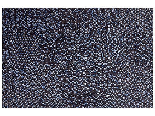 Dywan skórzany 140 x 200 cm brązowo-niebieski IKISU, 231530