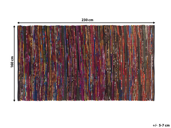 Dywany 160 x 230 cm wielokolorowy czarny BARTIN, 232184