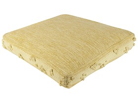 Poduszka podłogowa bawełniana 60 x 60 x 12 cm żółta CLONE