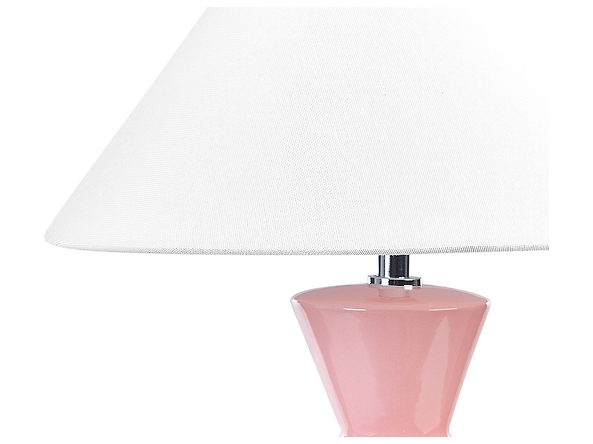 Lampa stołowa ceramiczna różowa FERRY, 236898