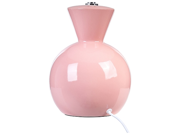 Lampa stołowa ceramiczna różowa FERRY, 236899