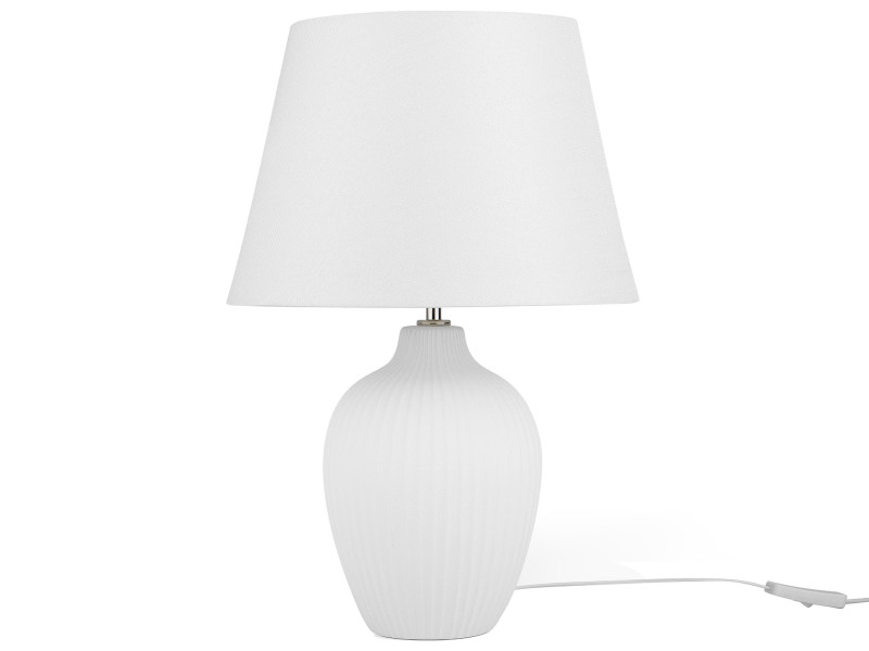 Lampka nocna ceramiczna biała FERGUS, 237390