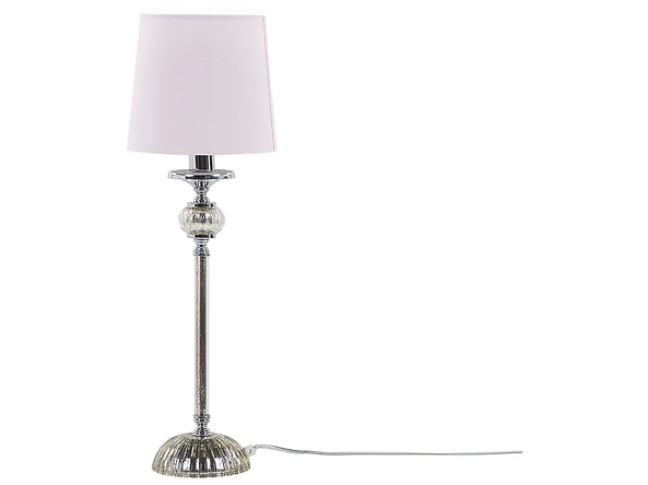 Lampa stołowa metalowa różowa KUBENA, 237639