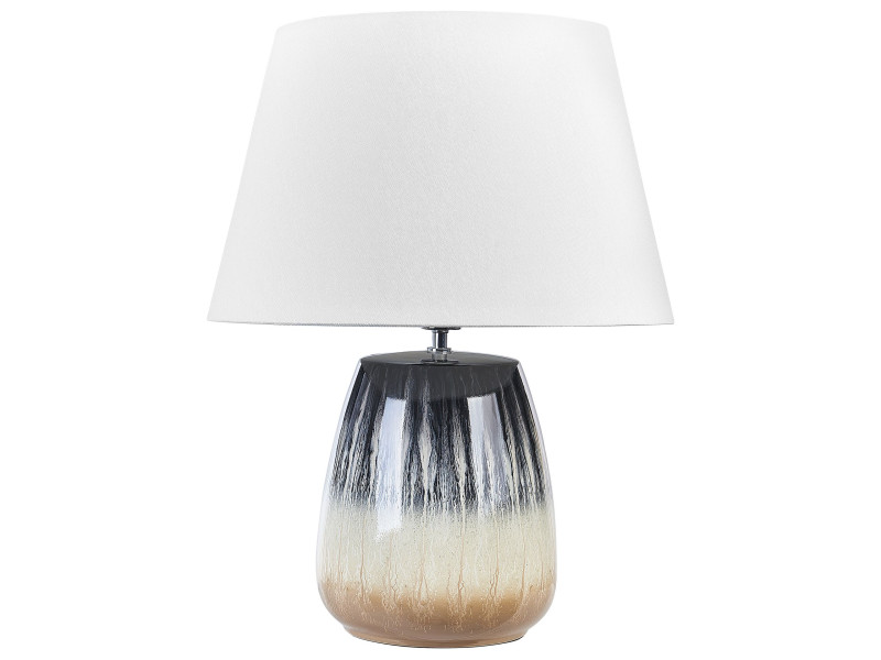 Lampa stołowa ceramiczna szaro-beżowa CIDRA, 237658