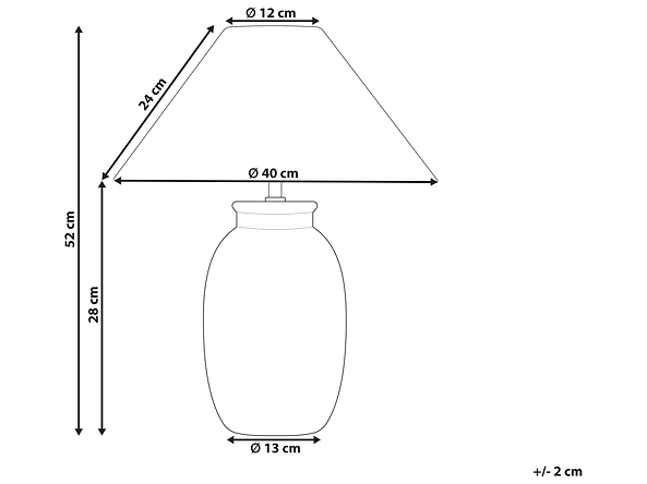 Lampa stołowa ceramiczna czarna PATILLAS, 237967