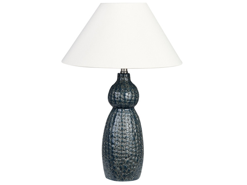 Lampa stołowa ceramiczna ciemnoniebieski z białym MATINA, 238104