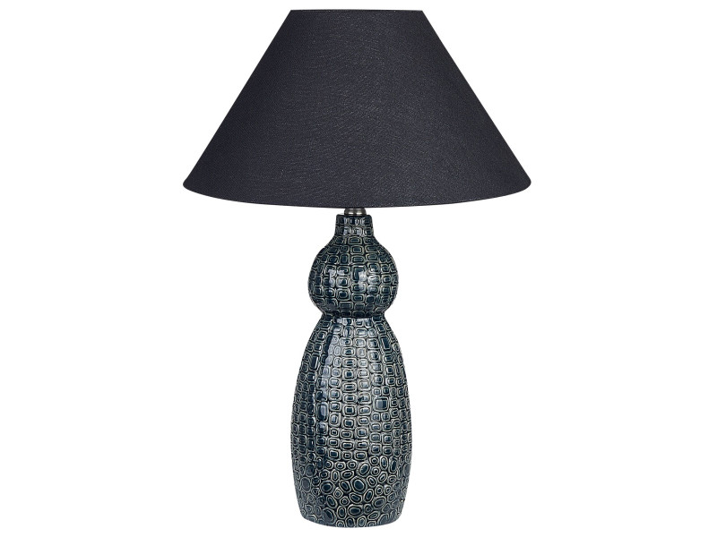 Lampa stołowa ceramiczna ciemnoniebieski z czarnym MATINA, 238130