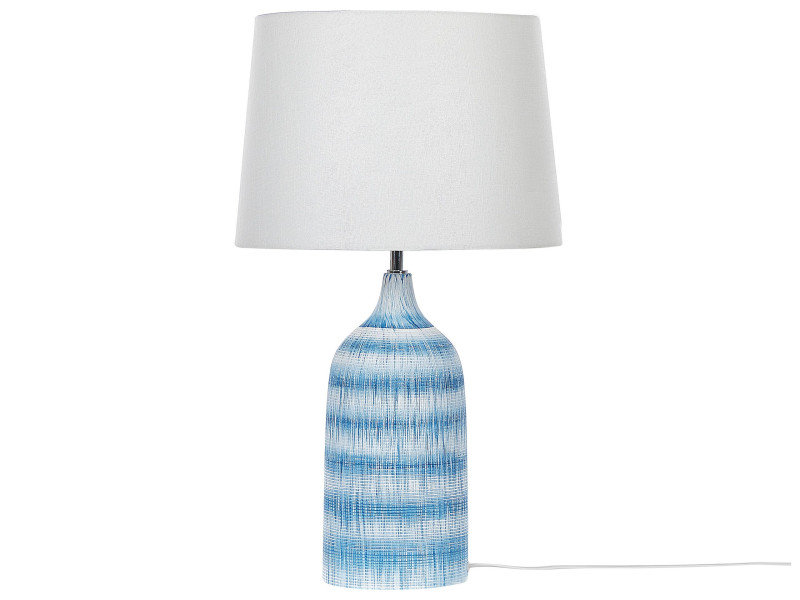 Lampa stołowa ceramiczna niebieska GEORGINA, 238340