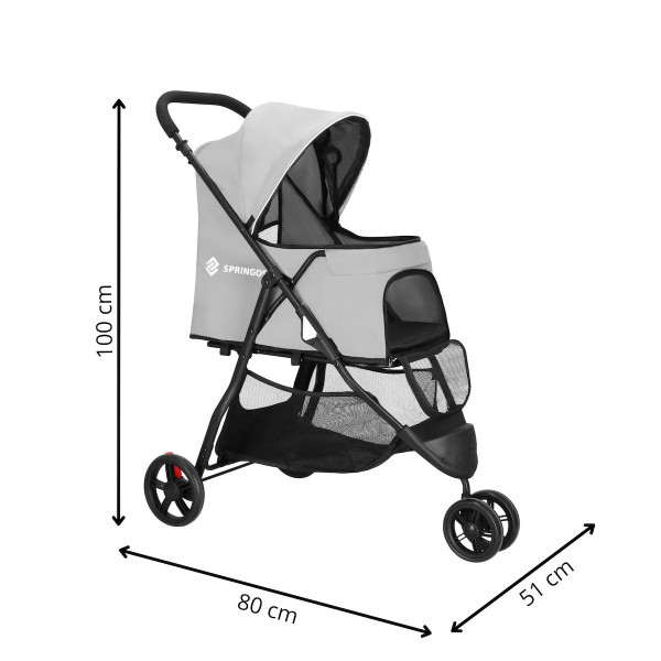 Wózek spacerowy dla zwierząt do 15 kg transporter dla psa, 2385802