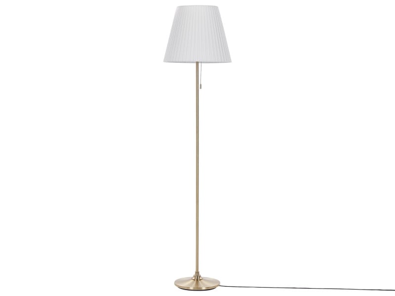 Lampa podłogowa metalowa mosiężno-biała TORYSA, 239106