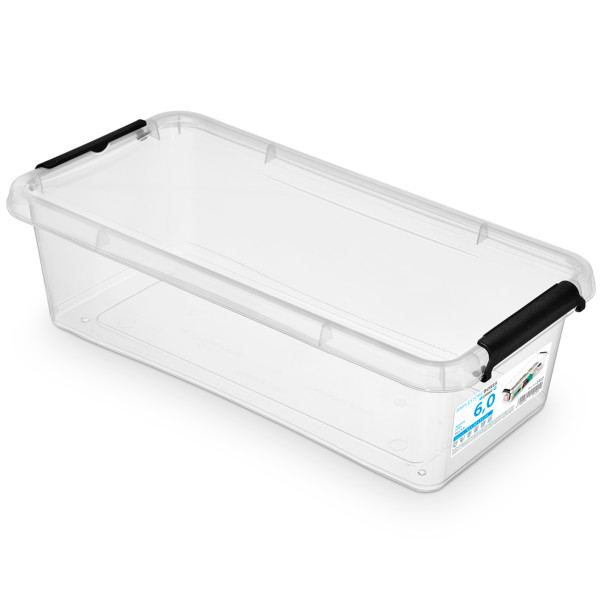 Pojemnik Pudło Plastikowe Z Pokrywą Zamykane 6 L, 2439532