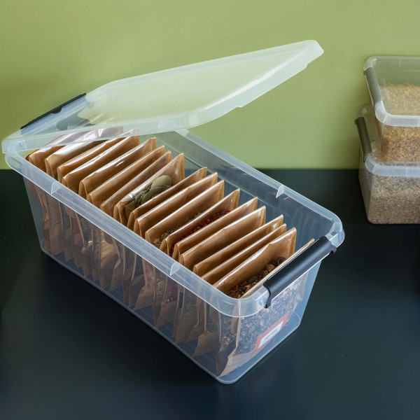 Pojemnik Pudło Plastikowe Z Pokrywą Zamykane 6 L, 2439541