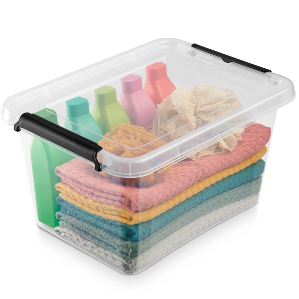 Pojemnik Pudło Plastikowe Z Pokrywą Zamykane 15,5 L, 2439593