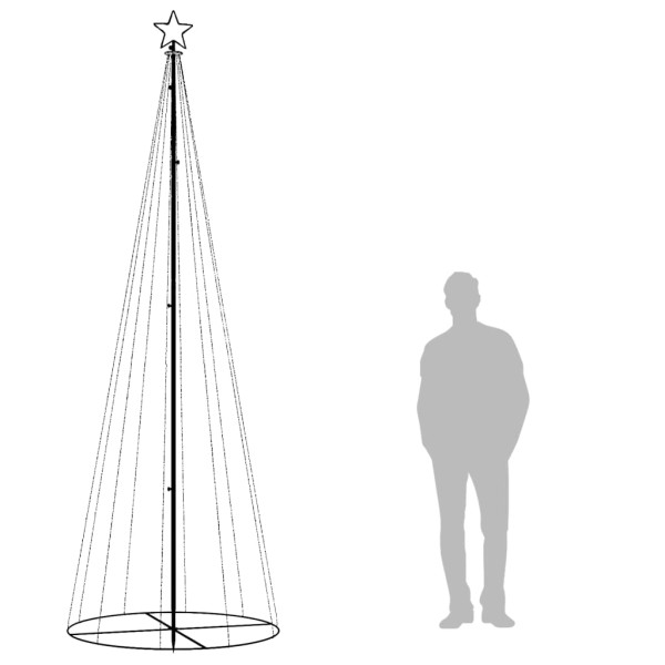 VidaXL choinka stożkowa Niebieski 300 x 100 cm, 2450442