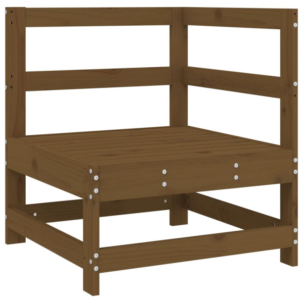 VidaXL Ogrodowa sofa narożna miodowy brąz, 2466962