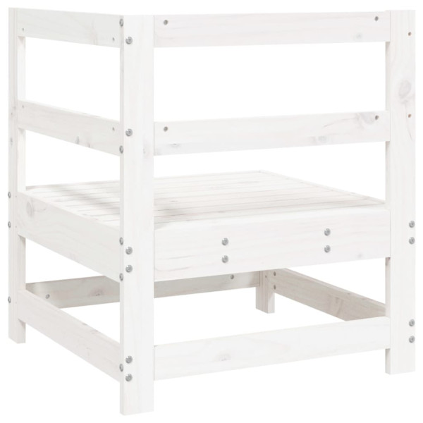 VidaXL Ogrodowa sofa narożna biała, 2466980