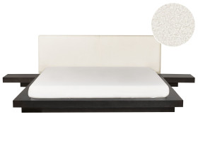Łóżko wodne materac boucle 180x200 jesion ciemny