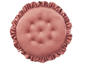 Poduszka na krzesło welurowa okrągła ø40 różowa KALANCHOE
