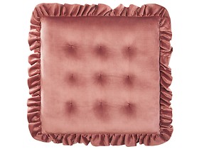 Poduszka na krzesło welurowa 40 x 40 cm różowa KALANCHOE