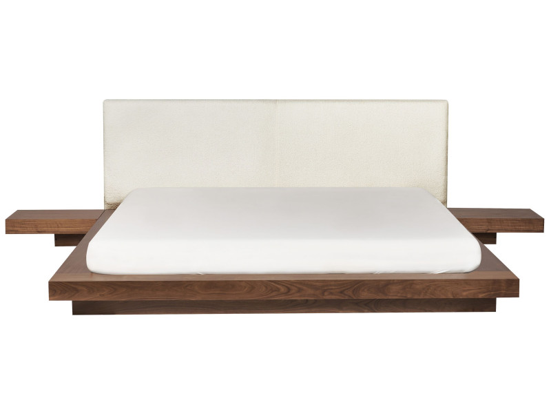 Łóżko wodne materac boucle 180x200 jesion brązowy, 2495910