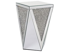 Stolik pomocniczy lustrzany srebrny LUXEY