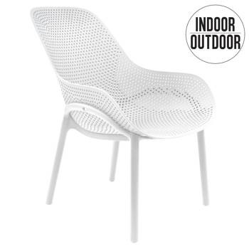 Krzesło Malibu białe z tworzywa, 251136