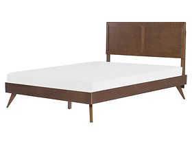 Łóżko ze stelażem 160x200 ciemne drewno