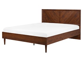 Łóżko rustykalne 160x200 ciemne drewno