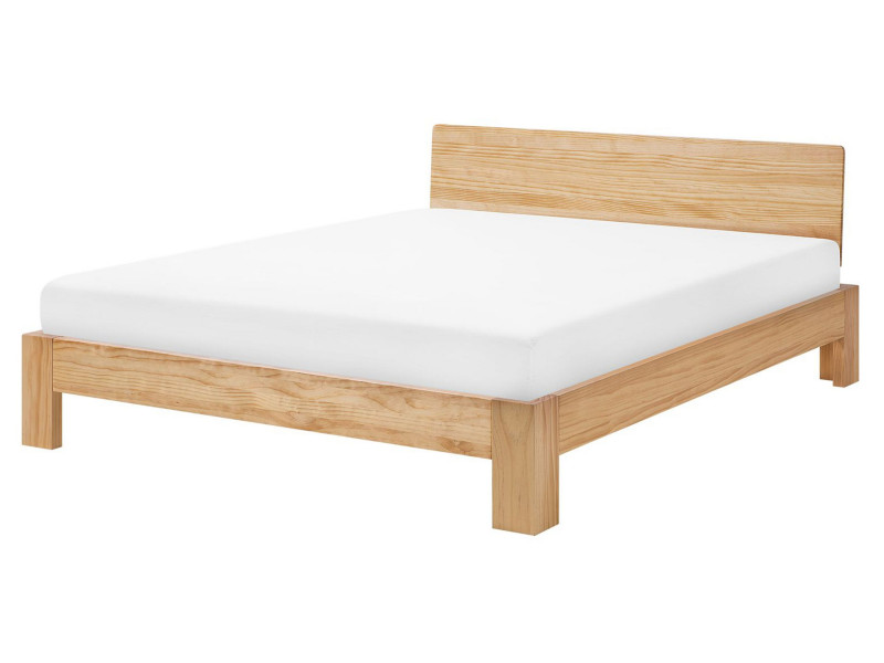 Rama łóżka jasne drewno 160x200, 252276