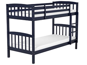 Łóżko piętrowe drewniane 90x200 niebieskie