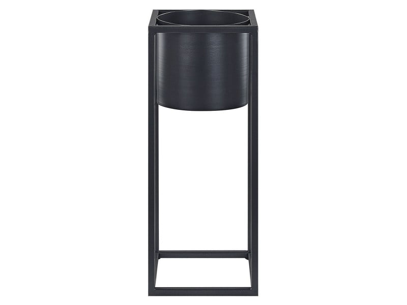 Doniczka na stojaku 40 cm metalowa czarna, 253234