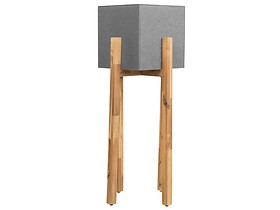 Donica na stojaku jasne drewno szara 95 cm