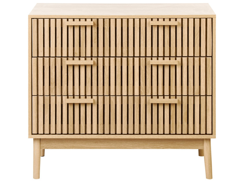 Komoda styl skandynawski szuflady jasne drewno, 2547506