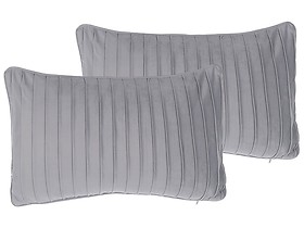Dwie poduszki ozdobne pasy 30x50 szare