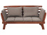 Inny kolor wybarwienia: Sofa ogrodowa kanapa 2os ciemne drewno