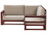 Produkt: Sofa ogrodowa narożna z akacji mahoniowy brąz
