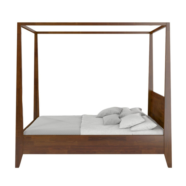 Łóżko bukowe Visby CANOPY z baldachimem, 180x200, orzech, 2597563