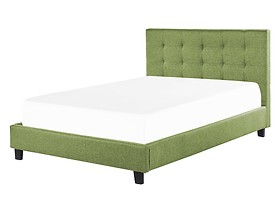 Łóżko tapicerowane pikowane 140x200 zielone
