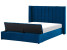 Inny kolor wybarwienia: Łóżko welurowe z ławką skrzynią 160x200 niebieskie