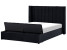 Inny kolor wybarwienia: Łóżko welurowe z ławką skrzynią 160x200 czarne