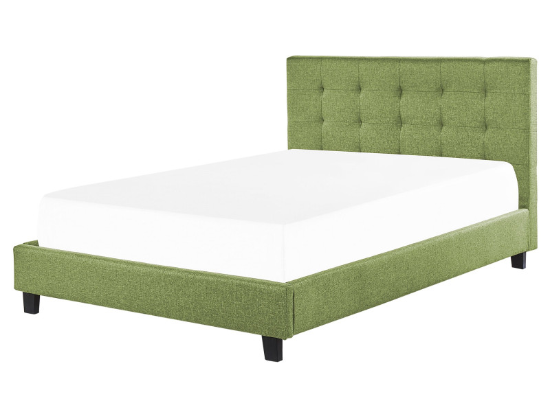 Łóżko tapicerowane pikowane 160x200 zielone, 260826