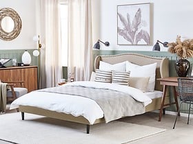 Łóżko tapicerowane rama 160x200 beżowe