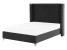 Inny kolor wybarwienia: Łóżko welurowe 140x200 pikowane czarne