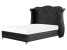 Inny kolor wybarwienia: Łóżko welurowe pikowane wezgłowie 160x200 czarne