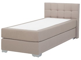 Łóżko kontynentalne materac 90x200 beżowe