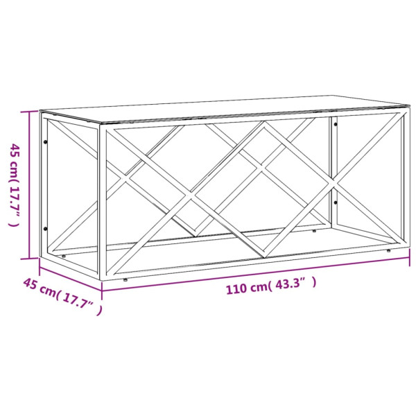 VidaXL Stolik kawowy 110x45x45 cm, 2633204