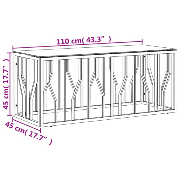 VidaXL Stolik kawowy 110x45x45 cm, 2633367