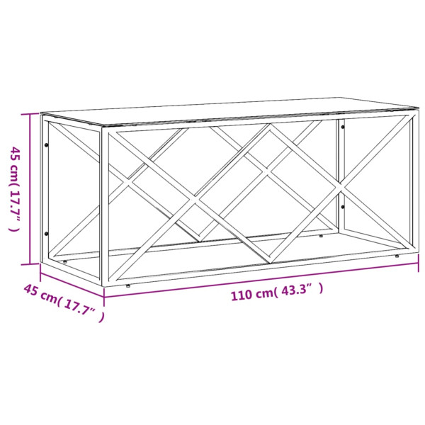 VidaXL Stolik kawowy 110x45x45 cm, 2633416