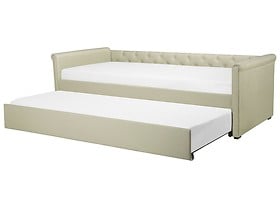 Łóżko wysuwane podwójne 80x200 beżowe